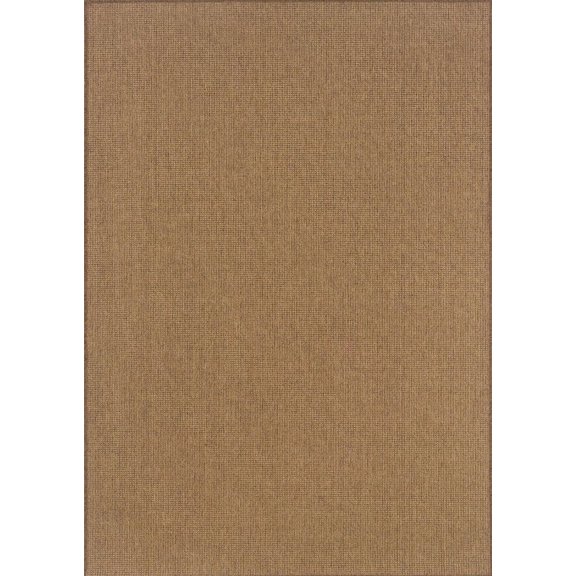 Moretti Grand Mal Indoor/Outdoor Area Rug 2068X Tan Solid Woven 5' 3" x 7' 6" Rectangle