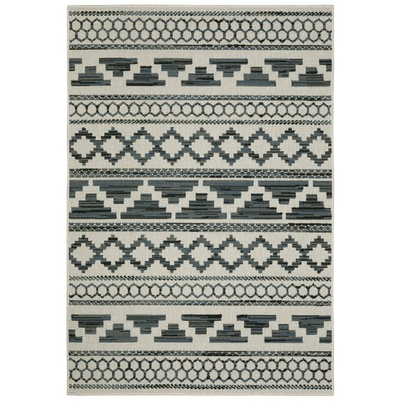 Moretti Kosmo Area Rug 005Y1 Beige Angled Jagged 3' 3" x 5' Rectangle