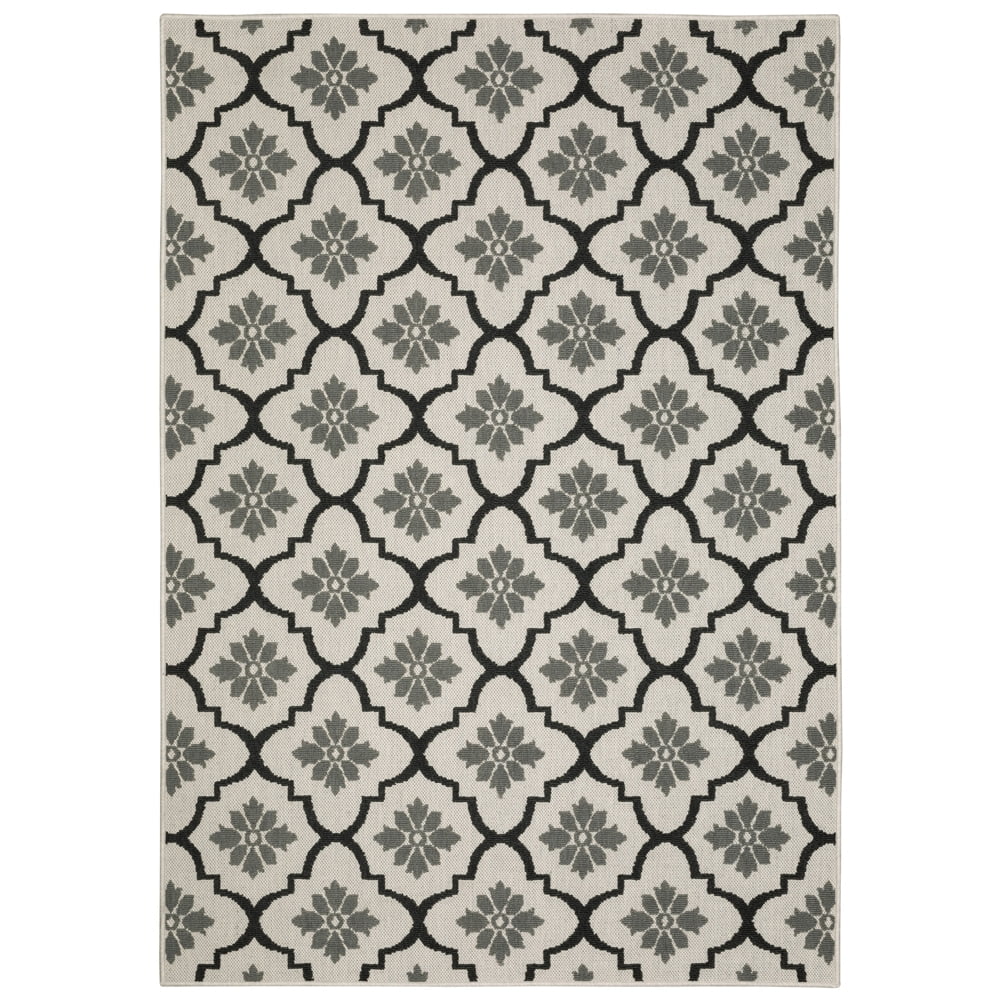 Moretti Kosmo Area Rug 5562E Outdoor Beige Diagonals Trellis - Walmart.com