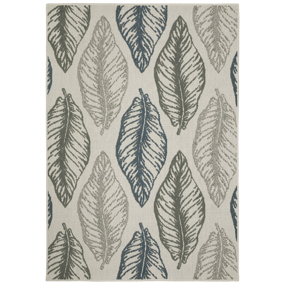 Moretti Kosmo Area Rug 5570Y Outdoor Beige Leaves Vines - Walmart.com