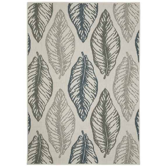 Moretti Kosmo Area Rug 5570Y Outdoor Beige Leaves Vines