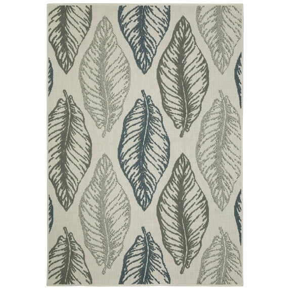 Moretti Kosmo Area Rug 5570Y Outdoor Beige Leaves Vines