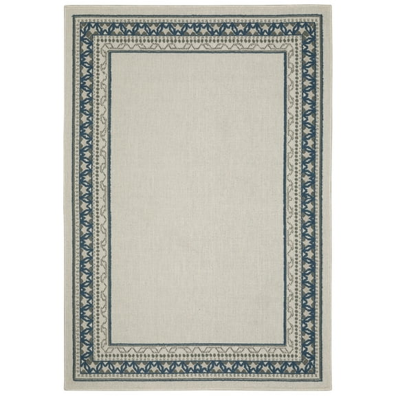 Moretti Kosmo Area Rug 8020W Outdoor Beige Petals Scrolls