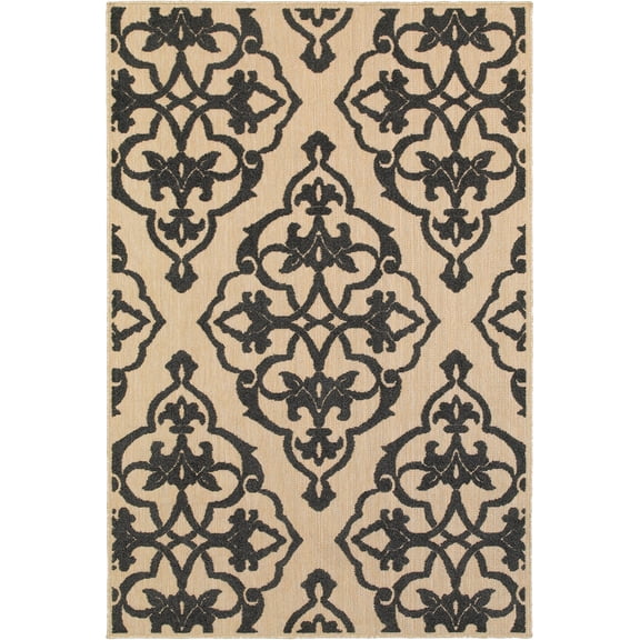 Moretti Loyalty Area Rug 001B9 Outdoor Sand Curved Pointed