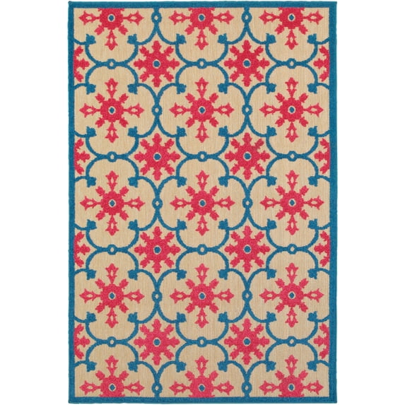 Moretti Loyalty Area Rug 190L9 Outdoor Sand Rings Hoops