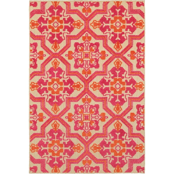 Moretti Loyalty Area Rug 2541V Sand Corners Curves 5' 3" x  7' 6" Rectangle
