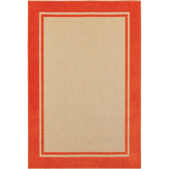 Moretti Loyalty Area Rug 5594Q Outdoor Sand Bordered Lined