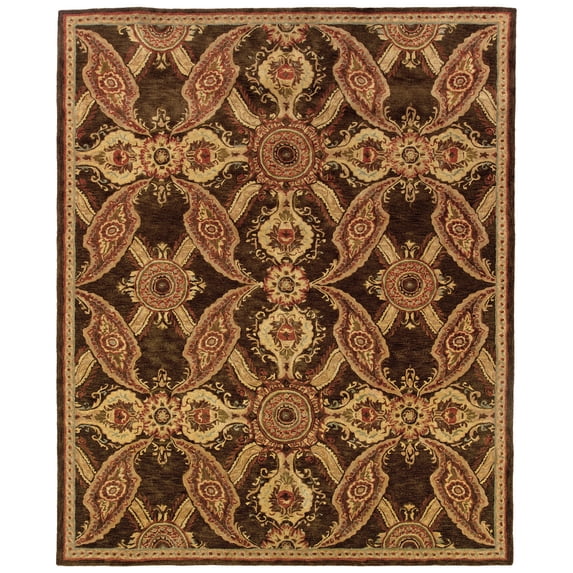 Moretti Marsh Area Rug 19112 Casual Brown Medallion Circles 8' 3" x 11' 3" Rectangle