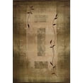 thumbnail image 1 of Moretti Mauve Area Rugs - 544G1 Floral Leaves Vines Boxes Blocks Rug - 6' 7" x 9' 1" Rectangle, 1 of 1