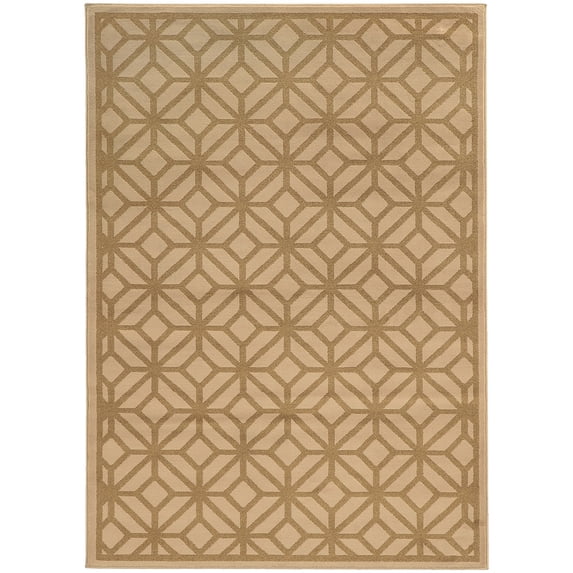 Moretti Monarch Area Rug 5188H Beige Diamonds Circles