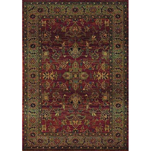 Moretti Motions Area Rug 836C4 Red Persian Vines