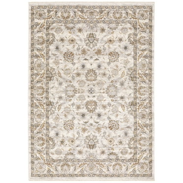 Moretti Movement Area Rug 070W1 Traditional Ivory Faded Vintage 2' x 3' Rectangle