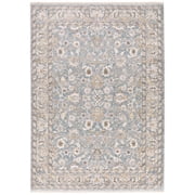 Moretti Movement Area Rug 700 Traditional Blue Faded Floral 2 x 3 Rectangle