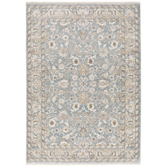 Moretti Movement Area Rug 700 Traditional Blue Faded Floral 2' x 3' Rectangle