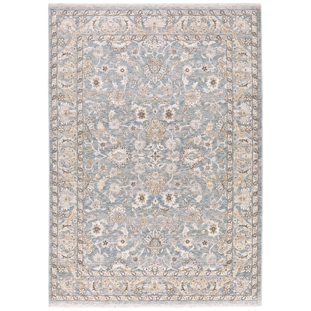 Moevment Rugs Moretti Movement Area Rug 700 Traditional Blue Faded Floral 5' 3
