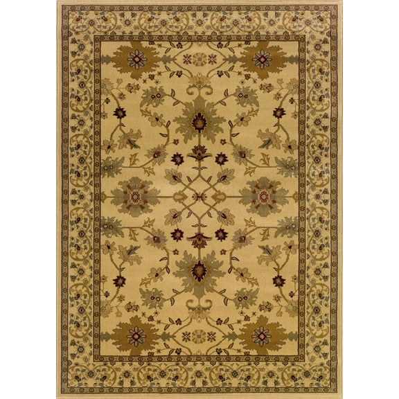 Moretti Neon Area Rug 568J6 Ivory Persian Vines 9' 10" x 12' 9" Rectangle