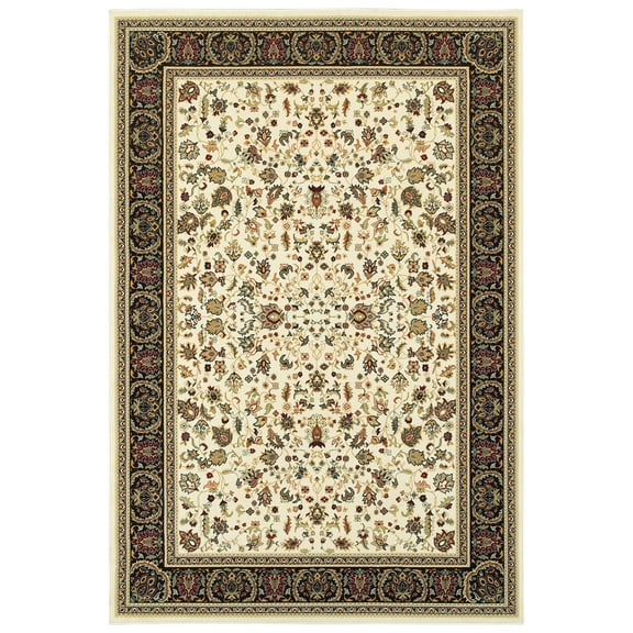 Moretti Nepal Area Rug 108X1 Ivory Scrolls Petals 3' 10" x 5' 5" Rectangle