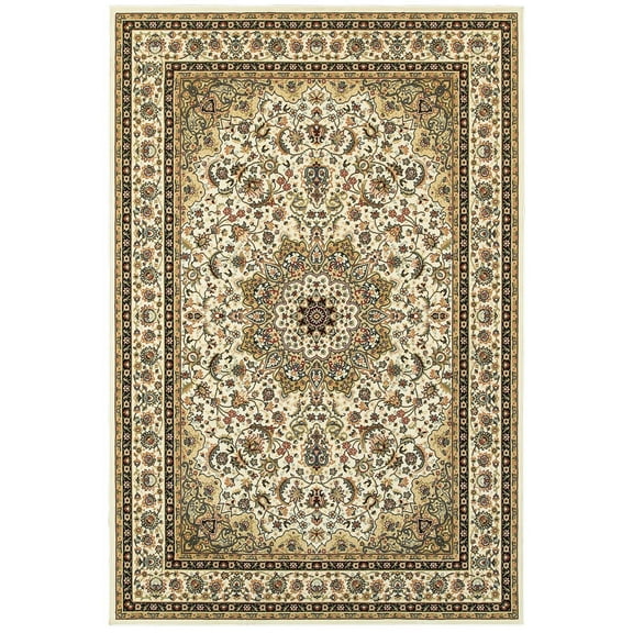 Moretti Nepal Area Rug 119W1 Ivory Rings Curves 1' 10" x  3' Rectangle