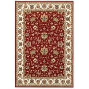 Moretti Nepal Area Rug 4929R Red Bordered Vines 1' 10" x 3' Rectangle