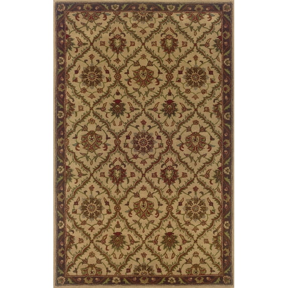 Moretti North Area Rug 23111 Beige Persian Vines 7' 6" x 7' 6" Round