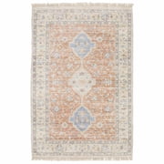 Moretti Opal Area Rug 45305 Orange Diamonds Petals 2 6 x 8 Rectangle