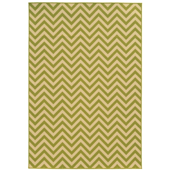 Moretti Origin Indoor/Outdoor Area Rug 4593K Outdoor Ivory Stripes Triangles 2' 5" x 4' 5" Rectangle
