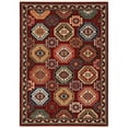 thumbnail image 1 of Moretti Overture Area Rug 091R6 Traditional Red Hoops Geometric 5' 3" x  7' 6" Rectangle, 1 of 1