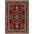 thumbnail image 1 of Moretti Overture Area Rug 092R6 Traditional Red Rings Petals 2' x 6' Rectangle, 1 of 1