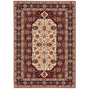 Moretti Overture Area Rug 1802W Traditional Red Rings Diagonals 2' 6" x 12' Rectangle