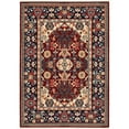 thumbnail image 1 of Moretti Overture Area Rug 2062R Traditional Red Blocks Rings 6' 7" x  9' 6" Rectangle, 1 of 1