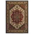 thumbnail image 1 of Moretti Pais Area Rug 5100C Traditional Black Bordered Petals 3' 3" x 5' Rectangle, 1 of 2