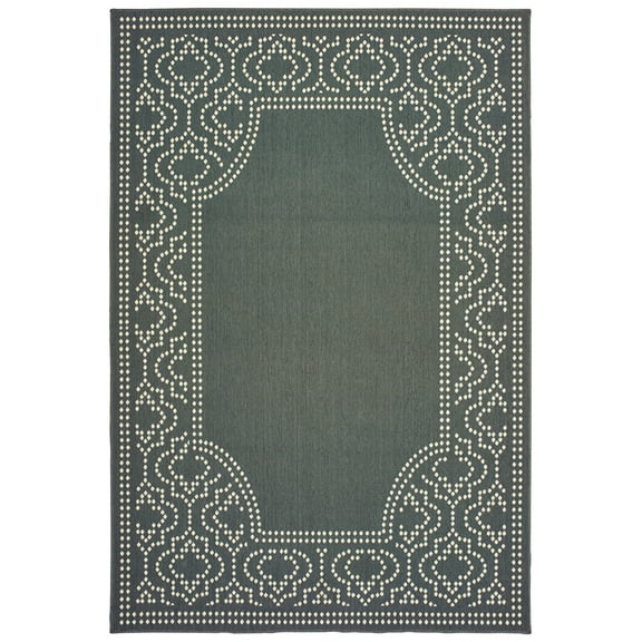 Moretti Parker Area Rug 1247X Grey Solid Dotted 2' 3" x  7' 6" Rectangle