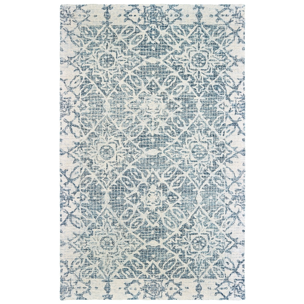 Moretti Pride Area Rug 55603 Blue Angled Diamonds 8' x 10' Rectangle ...