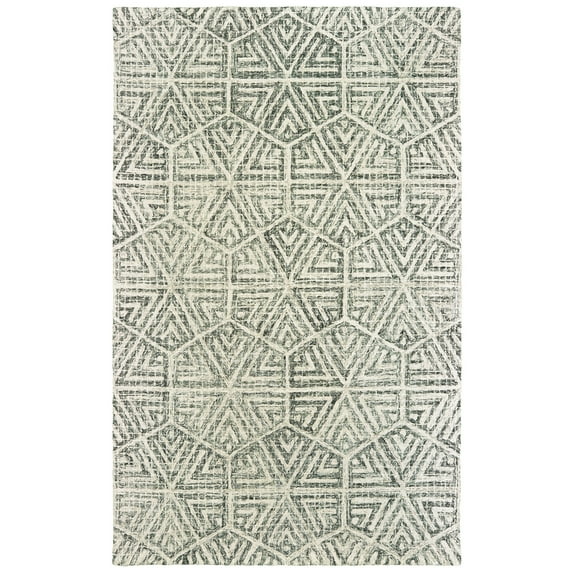 Moretti Pride Area Rug 55605 Grey Hexagon Angled 3' 6" x 5' 6" Rectangle