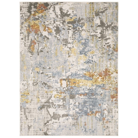 Moretti Quark Area Rug 1340W Beige Shaded Worn 3' 3" x 5' Rectangle