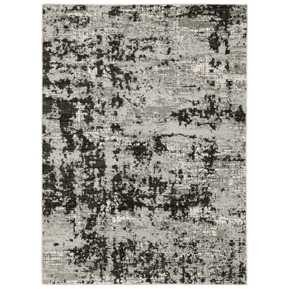Moretti Quark Area Rug 4153Q Grey Stained Bleached 3' 3" x 5' Rectangle