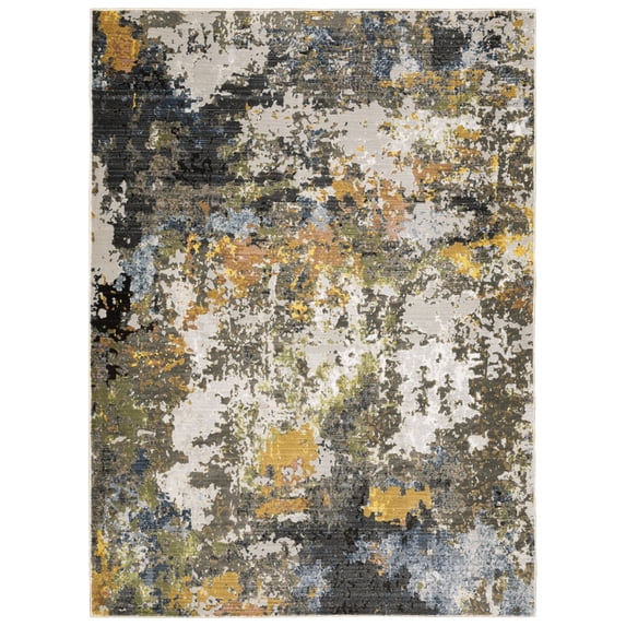 Moretti Quark Area Rug 502X8 Beige Smeared Bleached 7' 10" x 10' 10" Rectangle