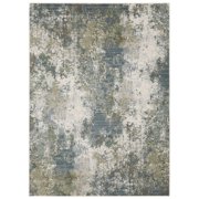 Moretti Quark Area Rug 5090E Blue Smeared Speckled 2' 3 x 7' 6 Rectangle