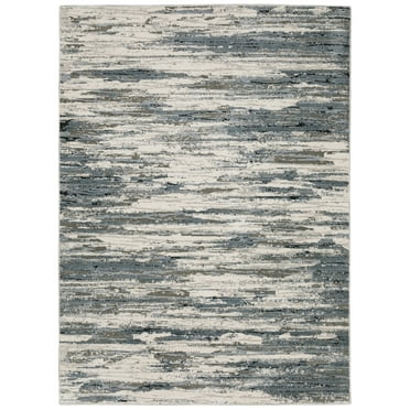 Moretti Quark Area Rug 750W8 Beige Faded Rows 2' 3" x  7' 6" Rectangle