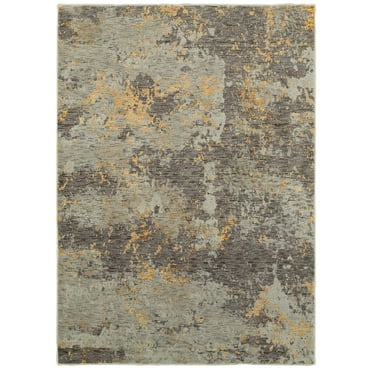 Moretti Remark Area Rug 8025B Grey Faded Shaded 5' 3" x  7' 3" Rectangle