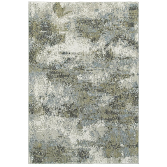 Moretti Remark Area Rug 8039E Blue Shaded Faded 6' 7" x 9' 6" Rectangle