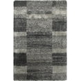 thumbnail image 1 of Moretti Reserve Shag Area Rug 531Z1 Grey Blocks Plaid 6' 7" x  9' 6" Rectangle, 1 of 1