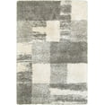 thumbnail image 1 of Moretti Reserve Shag Area Rug 5502H Ivory Blocks Patches 3' 10" x  5' 5" Rectangle, 1 of 1