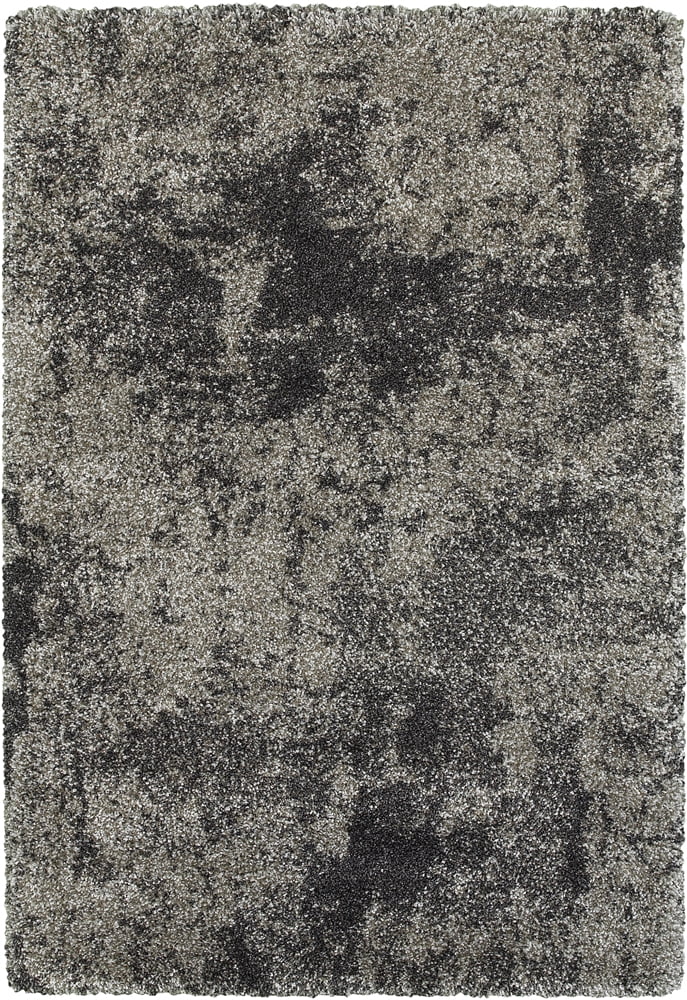 Moretti Reserve Shag Area Rug 5503Z Grey Monochrome Single-Color 3' 10 ...