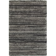 Moretti Reserve Shag Area Rug 5993E Grey Banded Rows 1' 10 x 3' 3 Rectangle