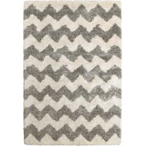 Moretti Reserve Shag Area Rug 625W9 Grey Lines Rows 7' 10" x 10' 10" Rectangle