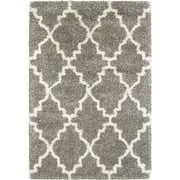 Moretti Reserve Shag Area Rug 9.2E+10 Grey Angled Curves 1 10" x 3 3" Rectangle