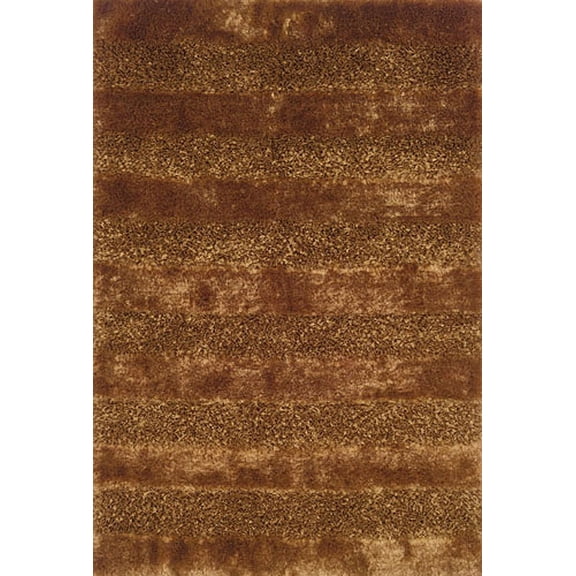 Moretti Skyline Shag Area Rug 27205 Gold Shaggy Stripes 8' x 11' Rectangle