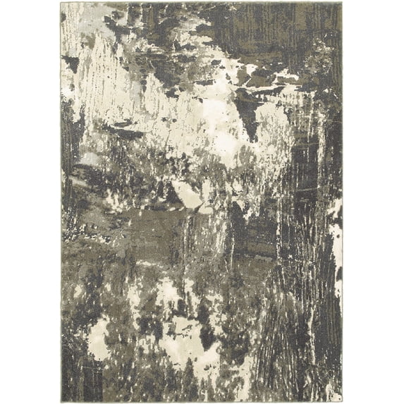 Moretti Soul Area Rug 2067V Grey Faded Stained 3' 10" x 5' 5" Rectangle