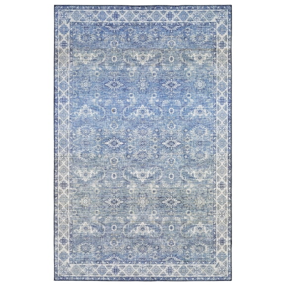 Moretti String Area Rug MYP04 Blue Rings Bulbs 8' 9" x 12' Rectangle
